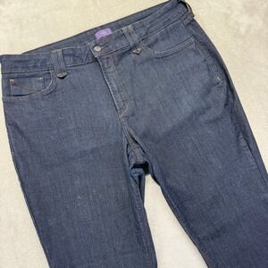 NYDJ Jeans Women's 16W Petite High Rise Bootcut Trouser Solid Dark Wash Denim